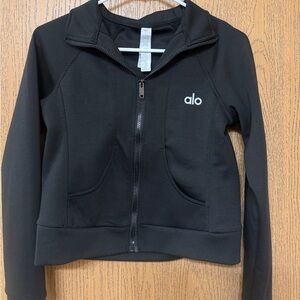 ALO Yoga Charcoal Zip-Up Jacket